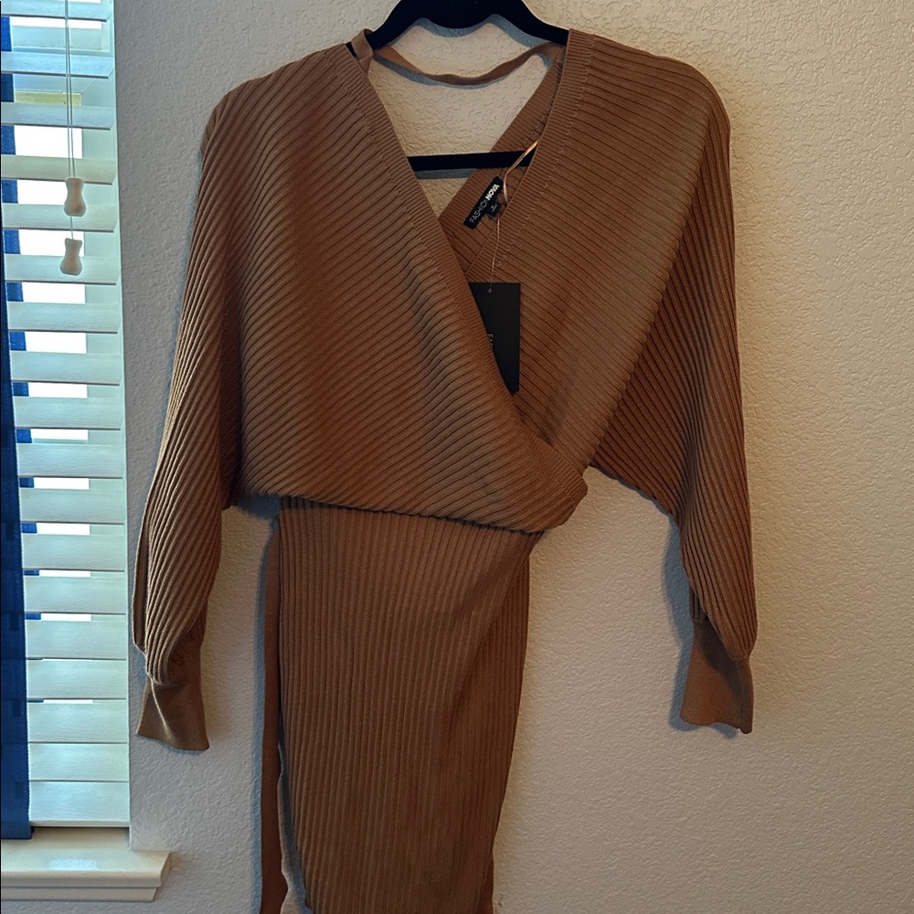 Fashion Nova Just Between Us sweater dress camel size S - Picture 3 of 3
